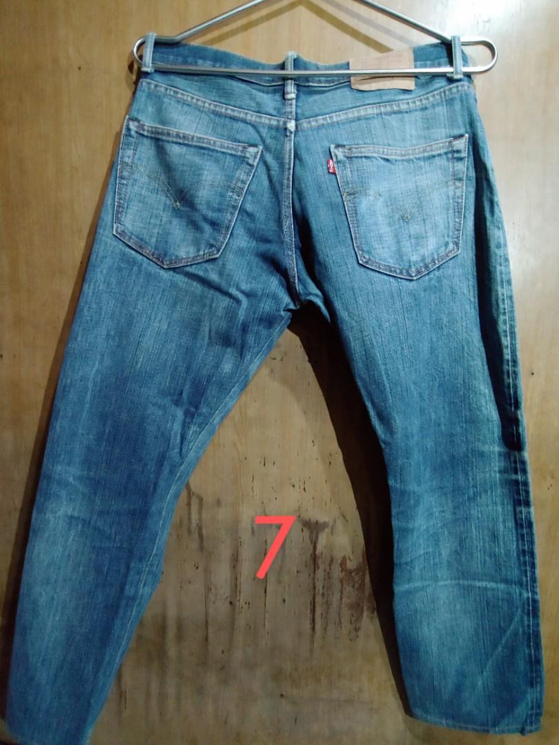 Levis Big E selvedge denim (Category: Jeans) located in Manila. Submitted by retroactive_items (Listing ID 1057683240, Image 2). Description: Levis 501 Big E (OFF) Button Fly Waist: 37" Crotch: 10" Inseam: 28.5" Outseam: 38" Leg opening: 7.5" please add 170 for abest/jnt shipping.