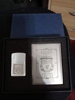 Liverpool FC lighter n cigarettes case set