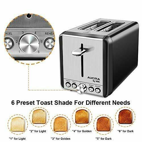 MIC Toaster Slice Wide Slot with Browning Settings Polished
