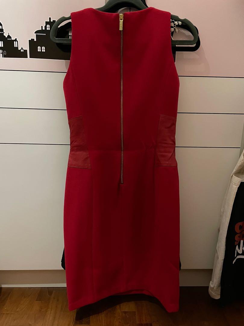 mk red dress