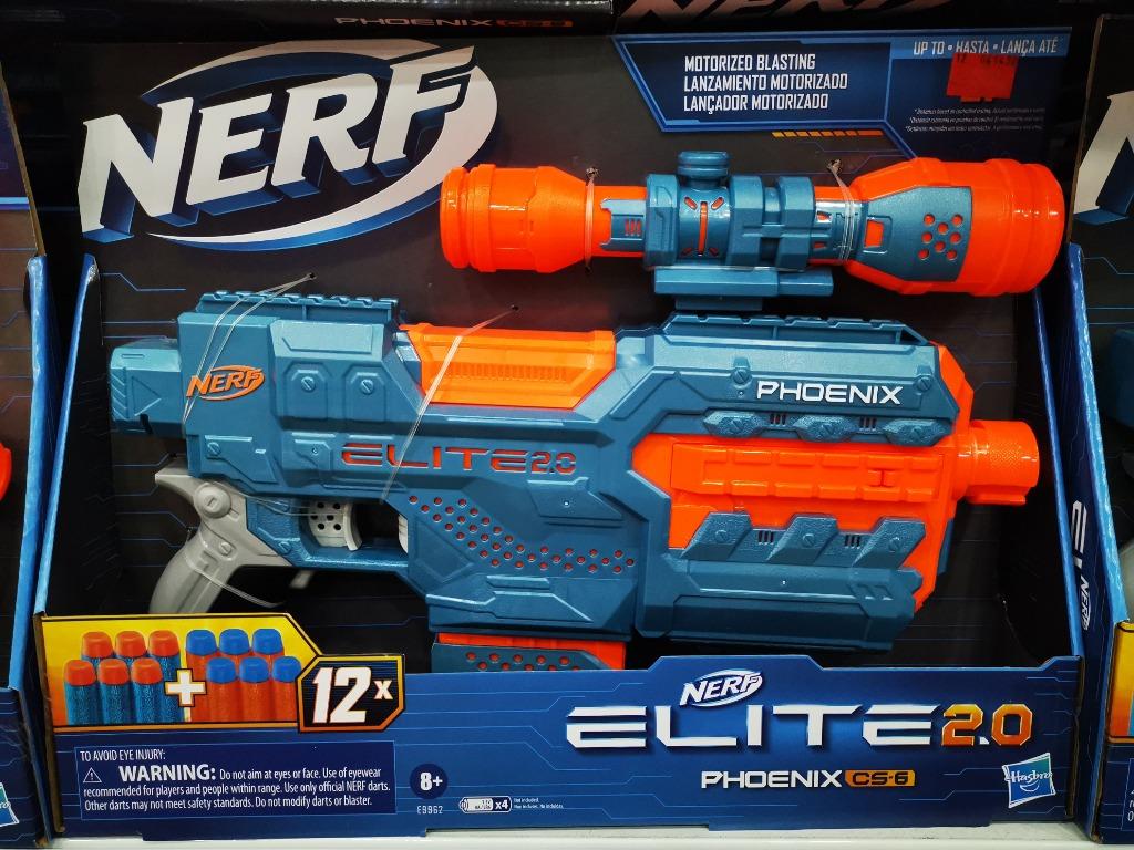 Nerf Elite 2.0 Phoenix CS-6 Motorized Blaster Toy, Hobbies & Toys