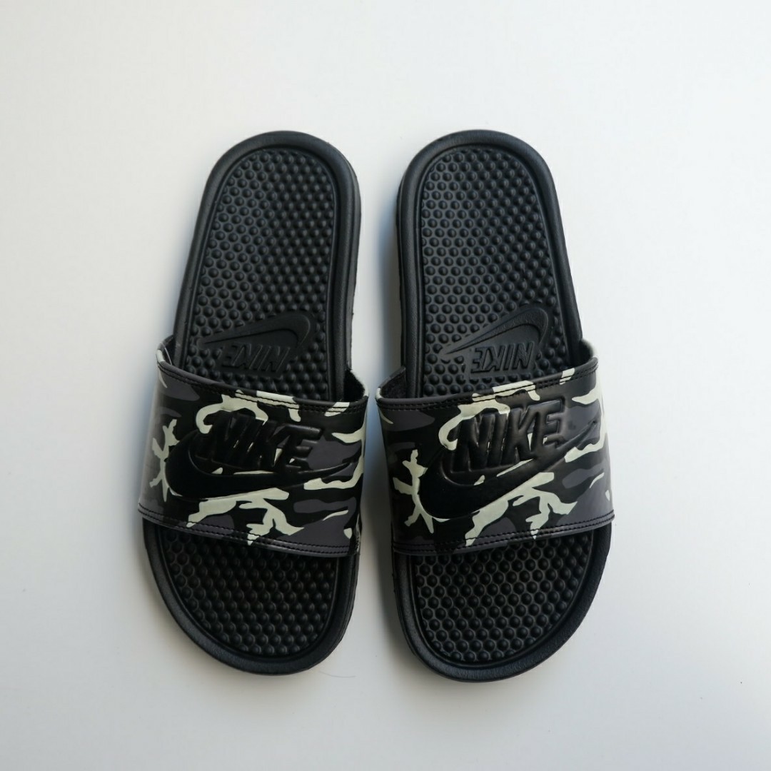 nike benassi camo