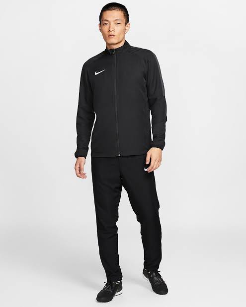 nike woven tracksuit black