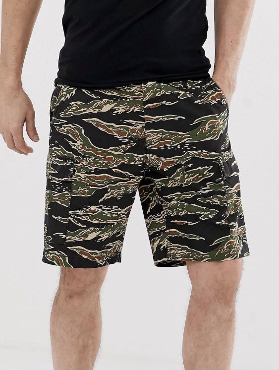 Obey Recon Cargo Short in Tiger Camo 