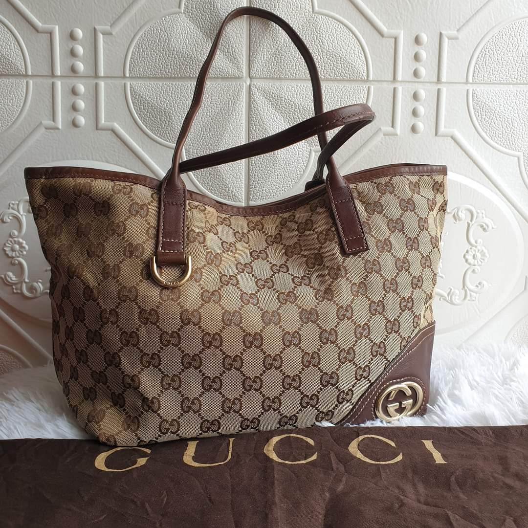 gucci fabric tote bag
