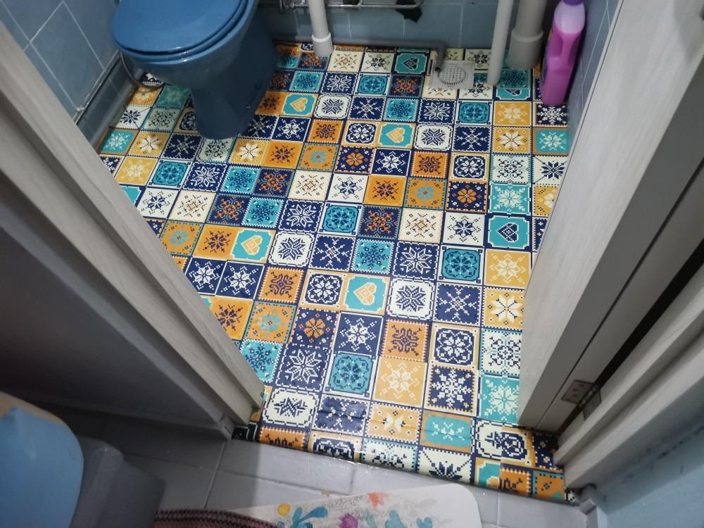 Peranakan Toilet Bathroom Kitchen Tile, How To Lay Self Adhesive Floor Tiles Around A Toilet