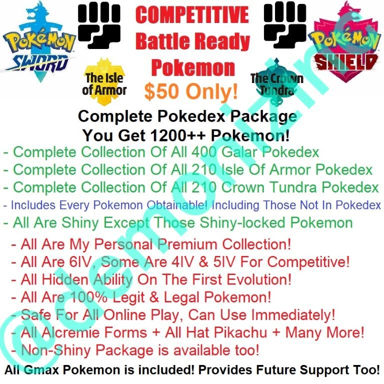 Pokemon Sword Shield Gen 8 Shiny Pokedex Living Dex Video Gaming Gaming Accessories In Game Products On Carousell