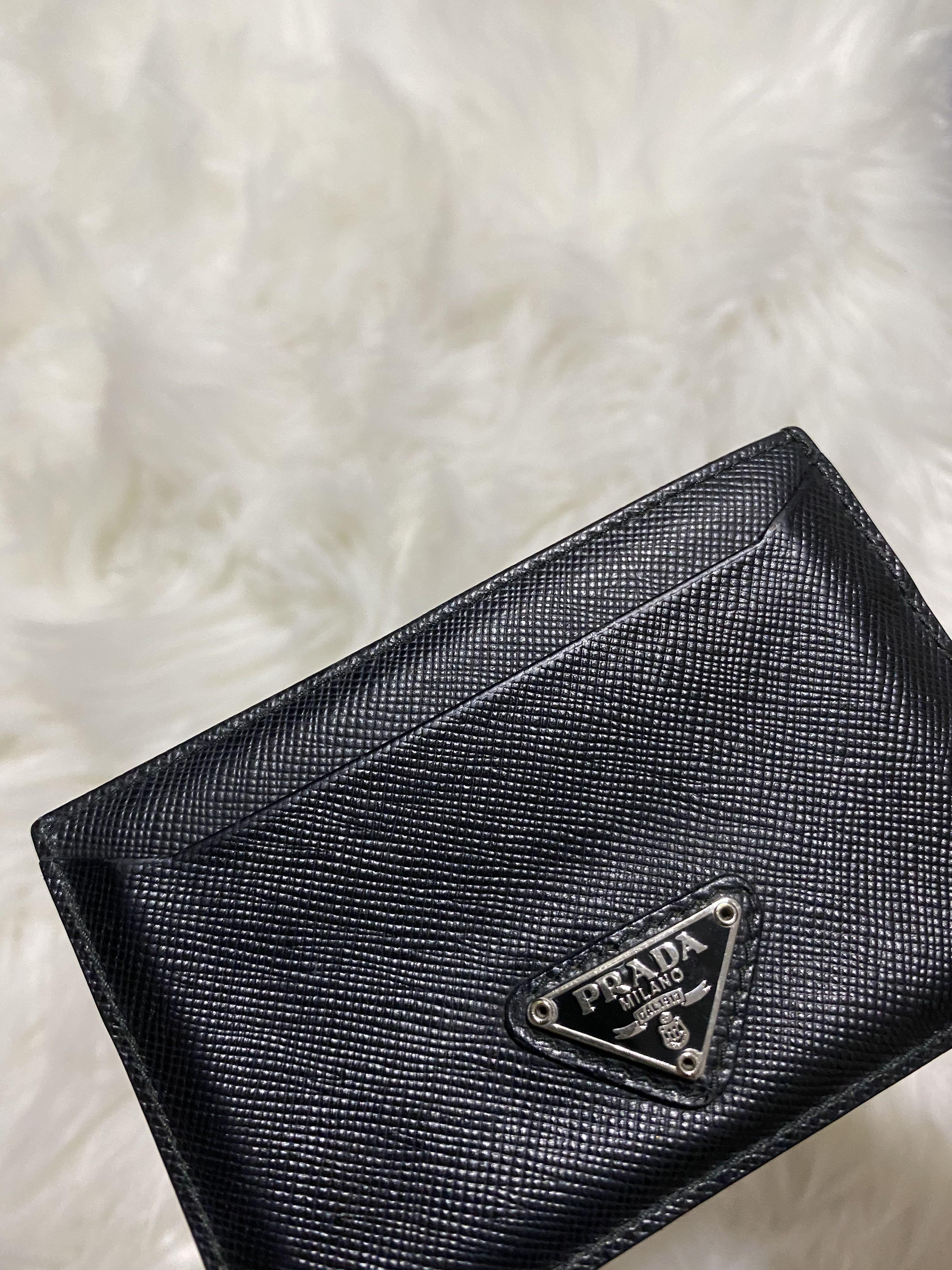 RTP $2,240) PRADA CRYSTAL CARD HOLDER WITH ADJUSTABLE CHAIN