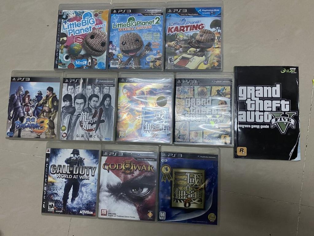 Ps3 Game 人中之龍4 Gta5 V 送攻略本 Little Big Planet 1 2 Karting 三國無雙6 7 Basara3 God Of War 3 Call Of Duty World At