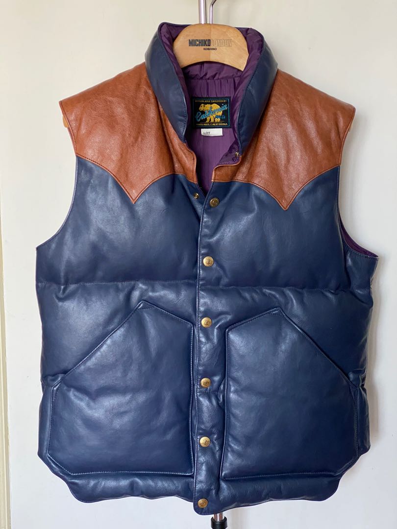 Rainbow Country Leather Down Vest 男裝 外套及戶外衣服 Carousell
