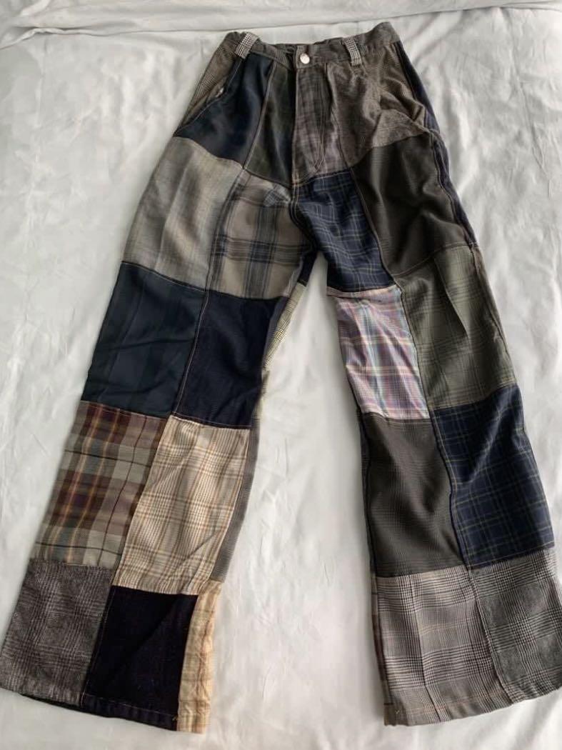 Linen Pant with Plaid Patches – Twist Boutique