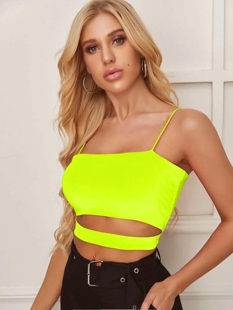 Shein Neon Top Women S Fashion Tops Sleeveless On Carousell Pearls beaded velvet peplum top. shein neon top women s fashion tops