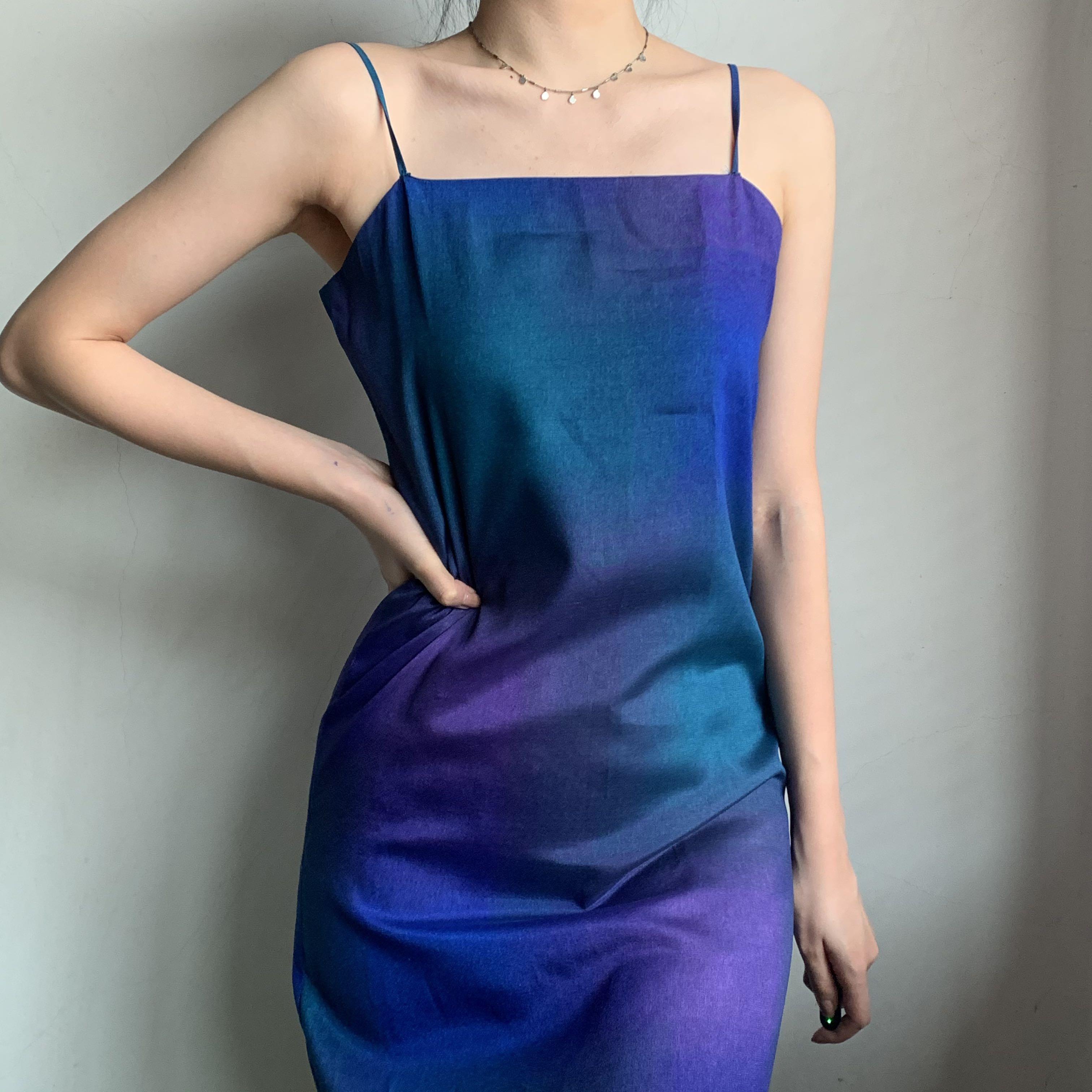 Shiny discount slip dress