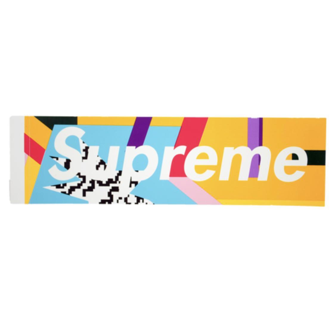 1x Supreme Mendini Box Logo Sticker Orange Luxury Accessories on Carousell