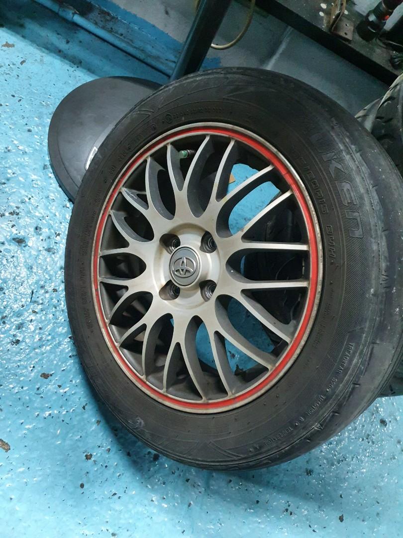 Toyota Vios Rims & Tyre, Car Accessories, Tyres & Rims on Carousell
