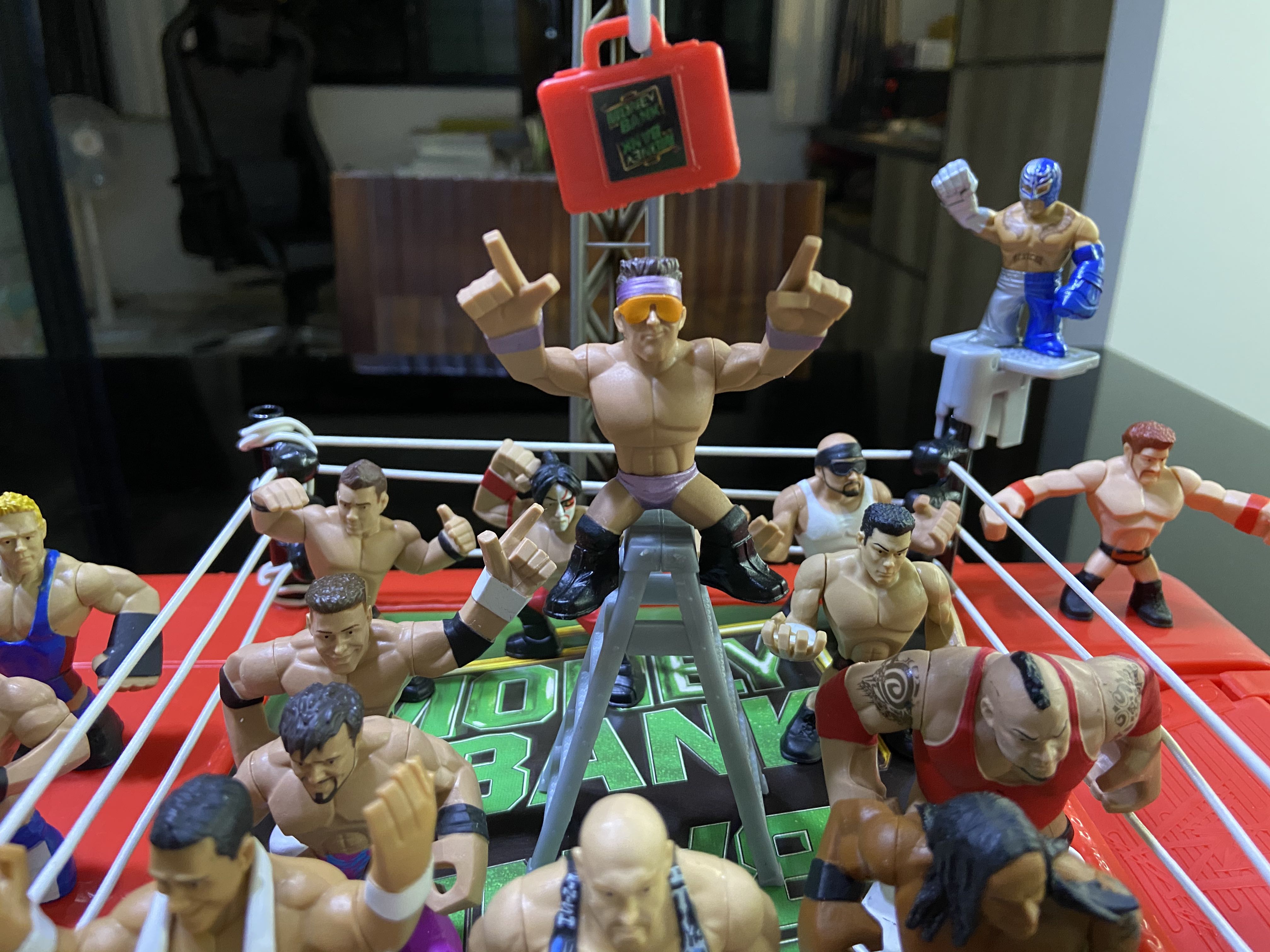 WWE Mattel Elite Rare Money In The Bank MITB Briefcase Playset + 21