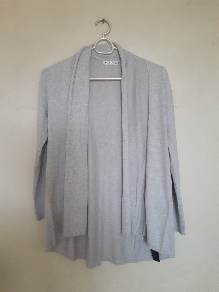 grey cardigan knit