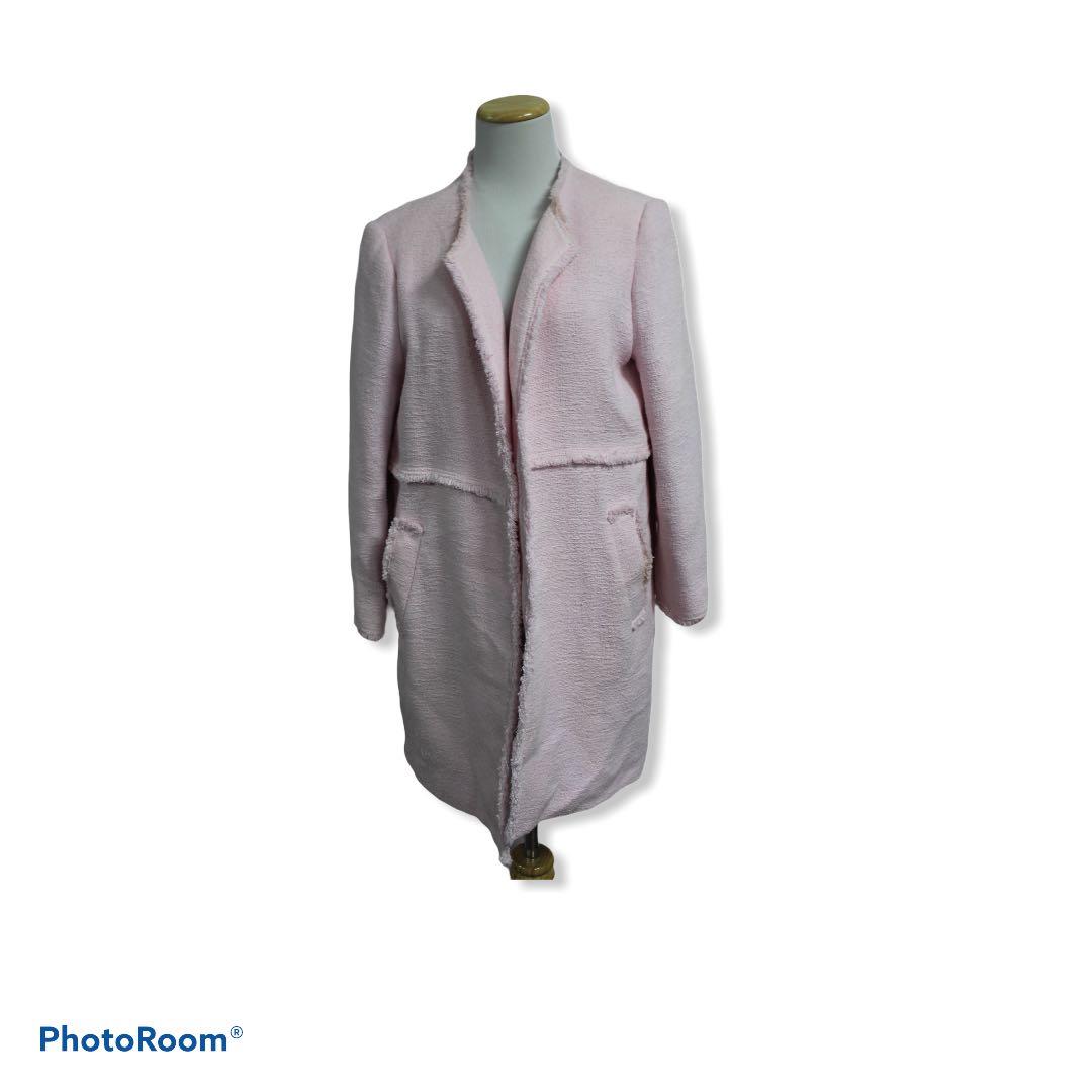 Pink tweed deals blazer zara