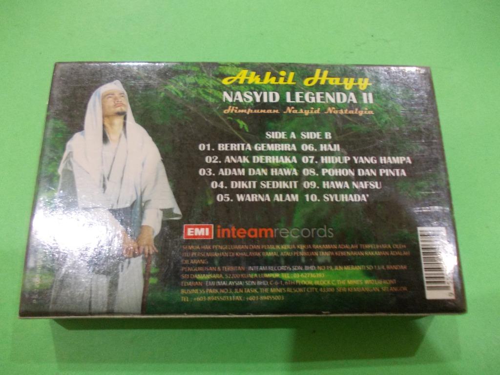 Cassette Kaset Akhil Hayy Nasyid Legenda Ii Himpunan Nasyid Nostalgia Album 2008 7619