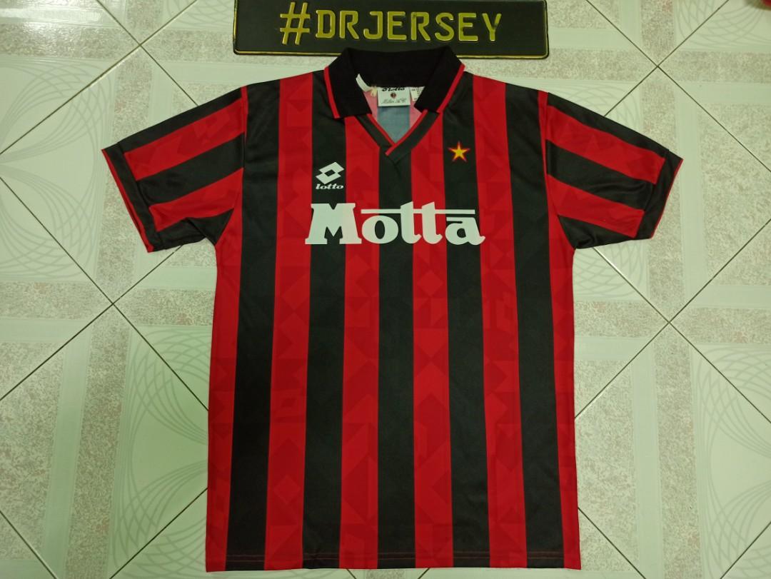 Ac Milan Vintage Home Jersey 1993 94 L Sports Athletic Sports Clothing On Carousell