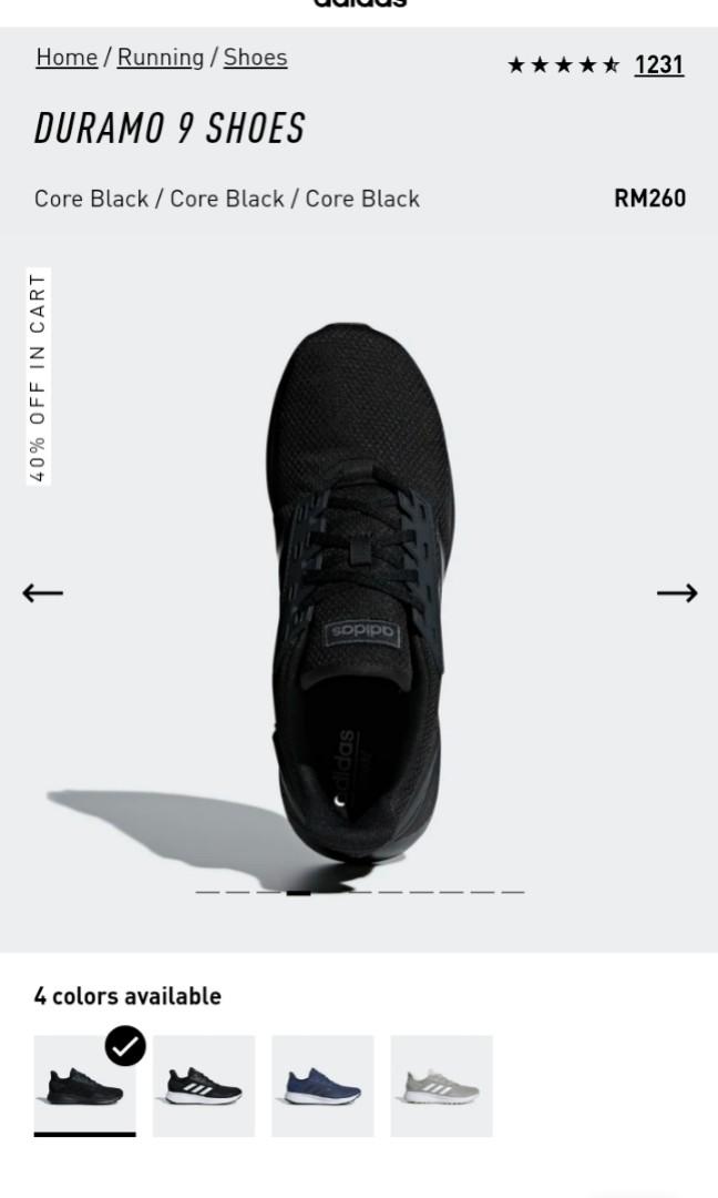 ADIDAS DURAMO 9 FULL BLACK Men s Fashion Footwear Sneakers on Carousell