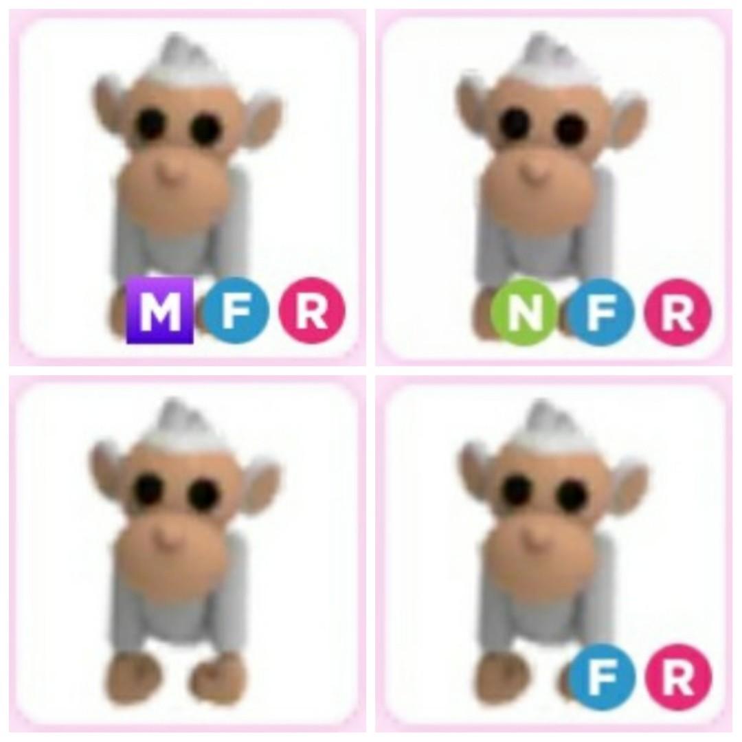 Albino Monkey Normal Nfr Adopt me pet Roblox, Video Gaming, Gaming