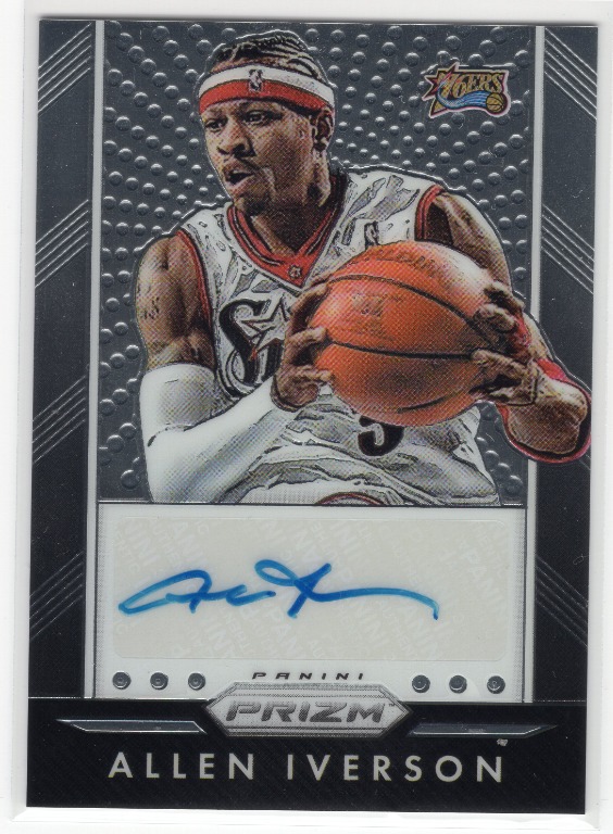 Allen Iverson Panini Prizm Sticker Auto Hobbies Toys Memorabilia Collectibles Vintage Collectibles On Carousell
