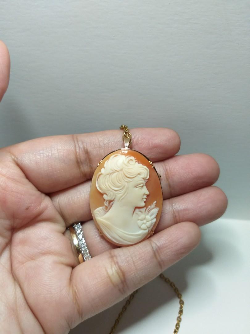 authentic cameo pendant brooch