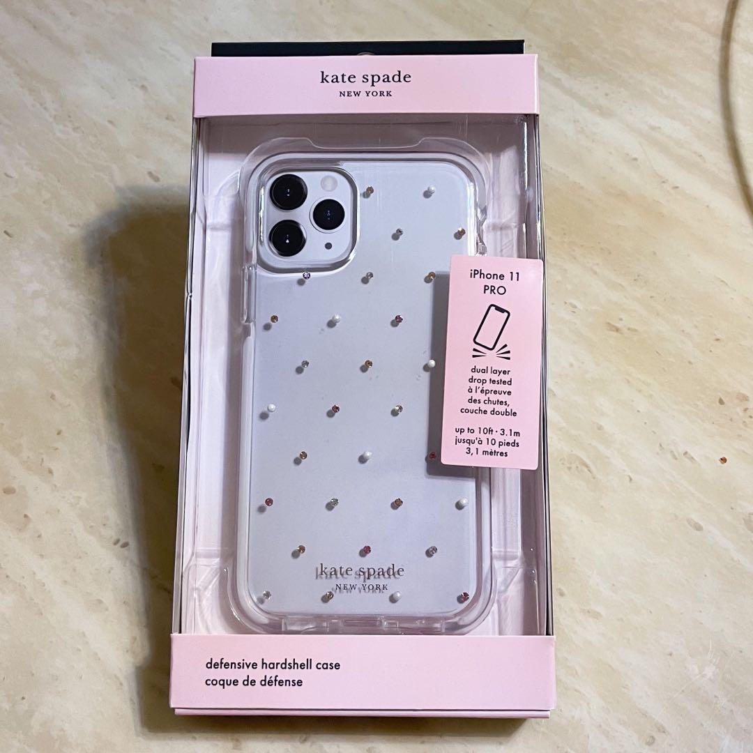 BNIP Kate Spade iPhone 11 Pro Pin Dot Case with White Hardshell Bumper,  Mobile Phones & Gadgets, Mobile & Gadget Accessories, Cases & Sleeves on  Carousell