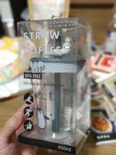 BPA FREE Straw Coffee Cup (450ml)