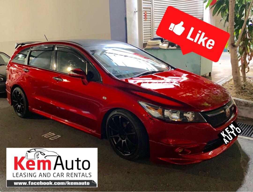 Candy Red Honda Stream Rsz 1 8a 7 Seater Cars Car Rental On Carousell
