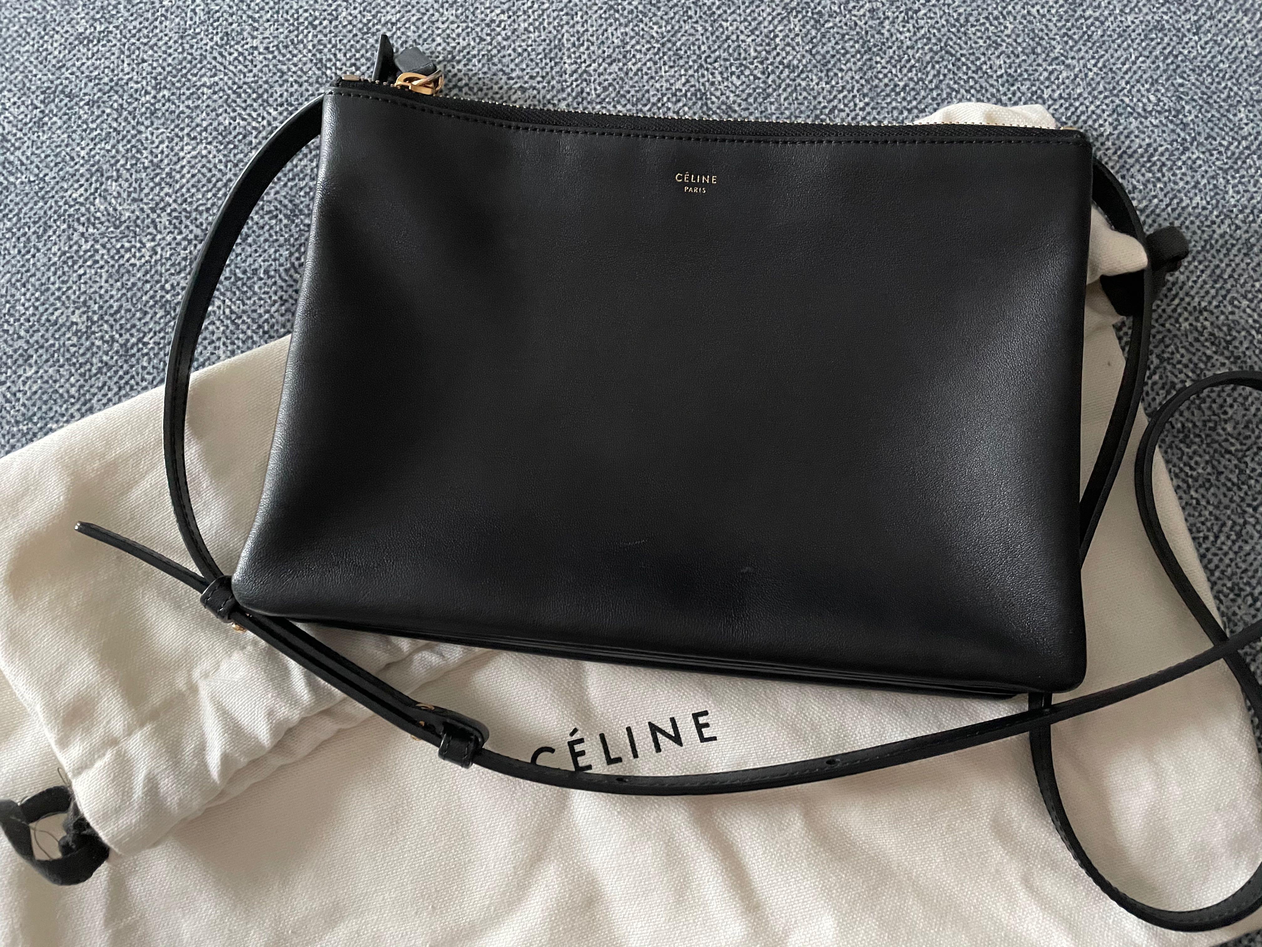 Celine trio bag clearance large black