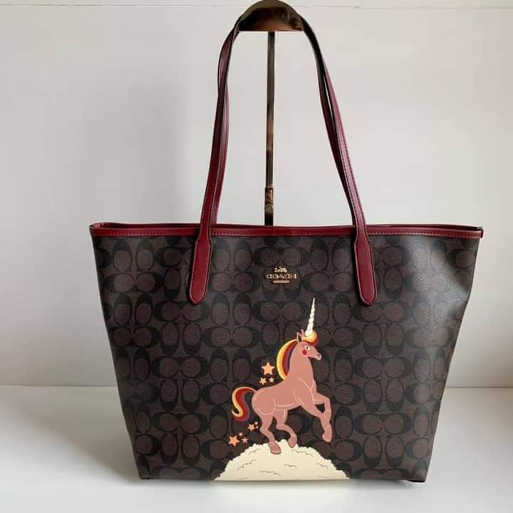 coach bag with unicorn