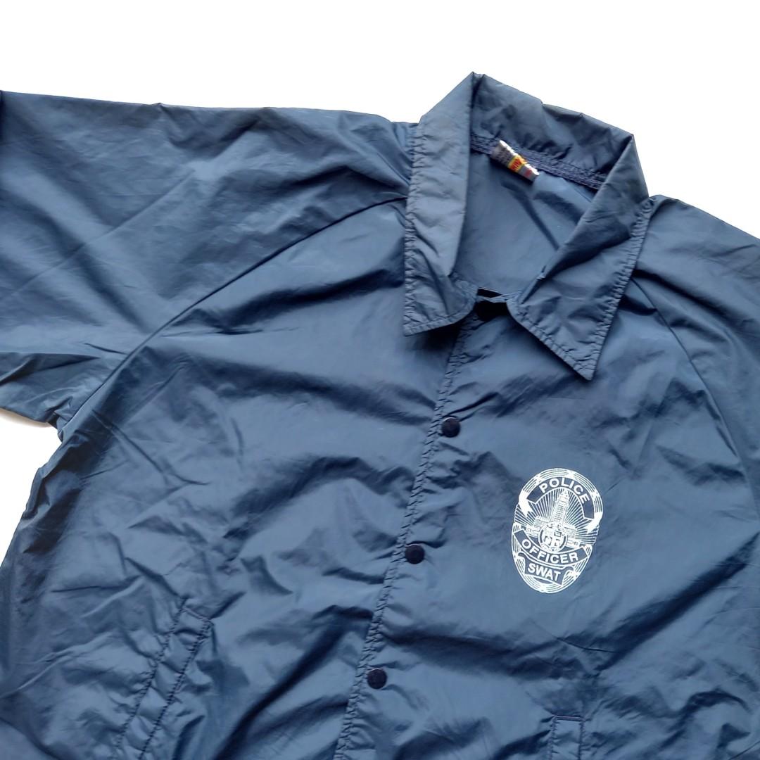 COACH JACKET SWAT POLICE Fesyen Pria Pakaian Baju Luaran di