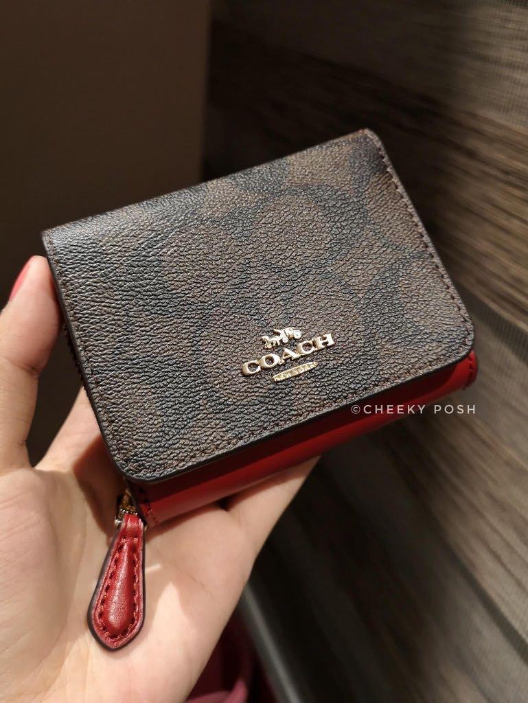Coach Small Trifold Wallet, Luxury, Bags & Wallets on Carousell