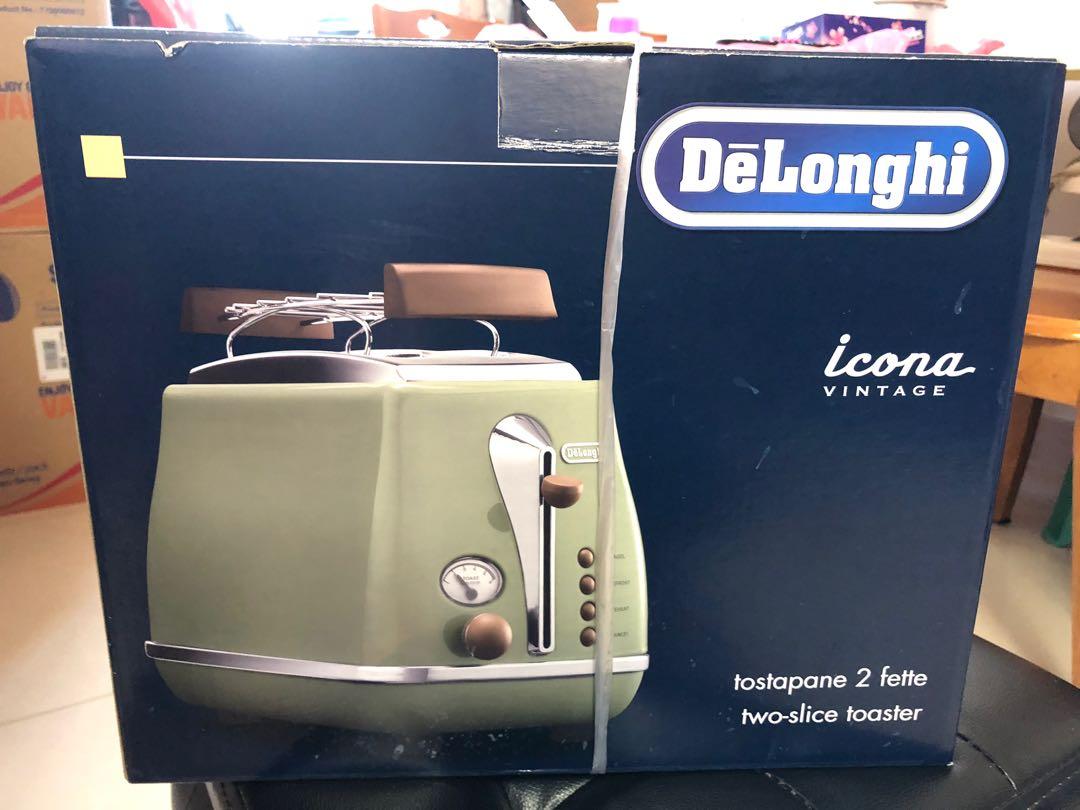 全新>Delonghi Icona Vintage CTOV 2103 多士爐, 家庭電器, 廚房電器, 焗爐及多士爐- Carousell