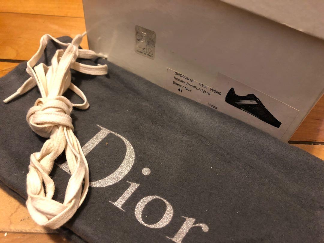 Dior Homme 2007AW Signature B18 White Sneakers with Black and