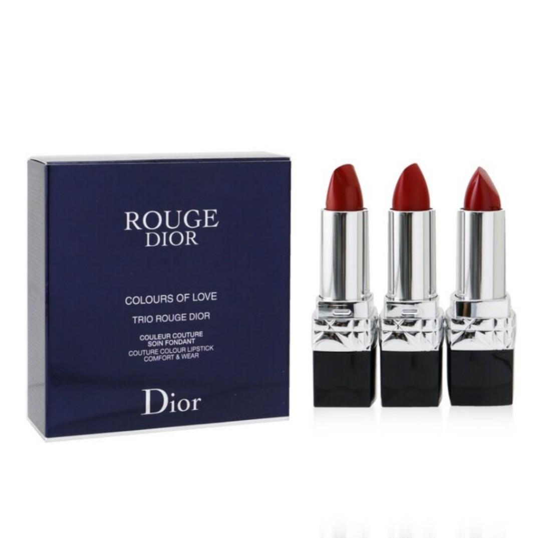 dior rouge lipstick trio set