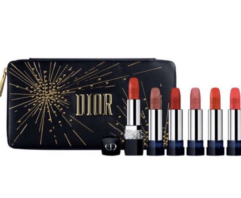 Dior Xmas Edition Lipstick Set 超靚聖誕限定 星空 唇膏套裝 連化妝包 可做小手袋, 美容＆化妝品, 健康及美容