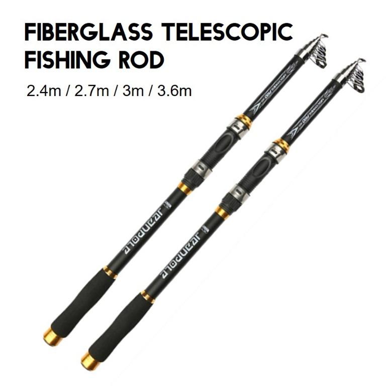 Fiberglass Telescopic fishing rod, Sports Equipment, Fishing on