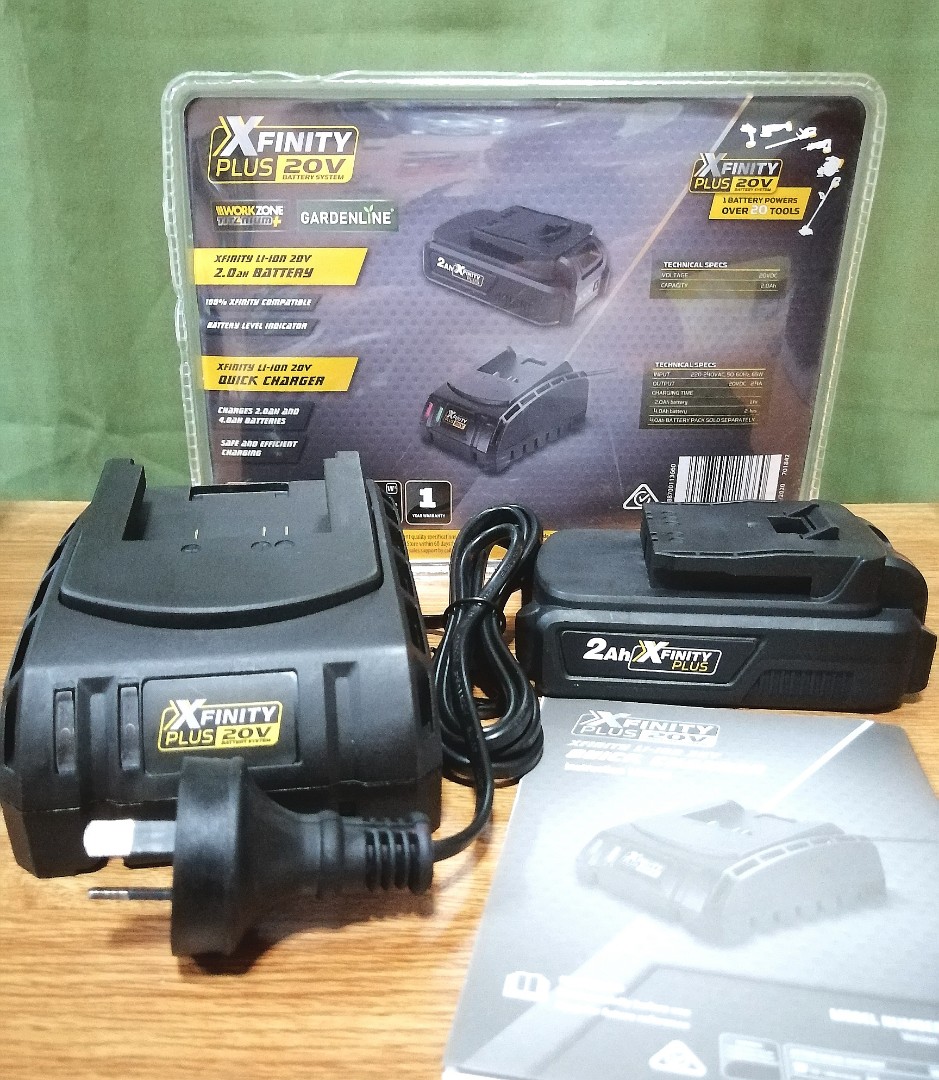 Genuine Brand New WORKZONE Heavy Duty Fast Charging Li Ion Battery Charger and 2Ah Battery Pack Kit Furniture Home Living Cleaning Homecare Supplies Pest Control on Carousell