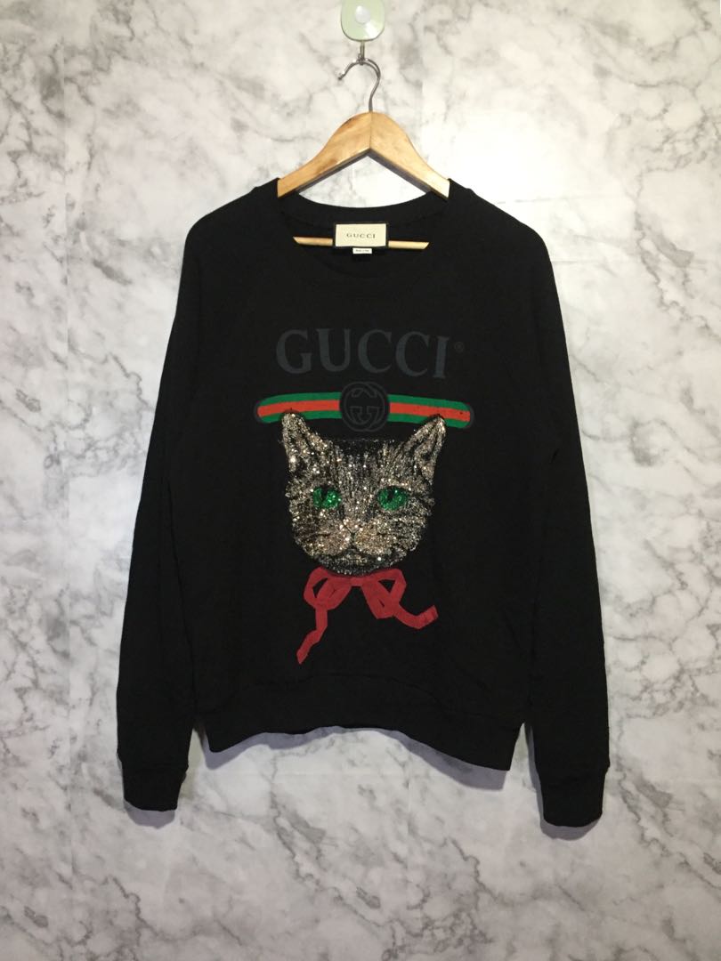 Black cat sweater hotsell gucci