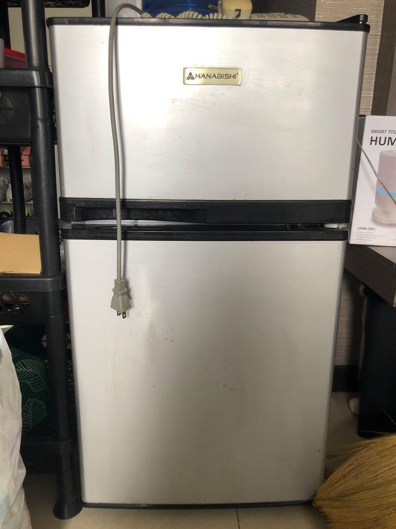 Hanabishi Mini Double Door Refrigerator, TV & Home Appliances, Kitchen
