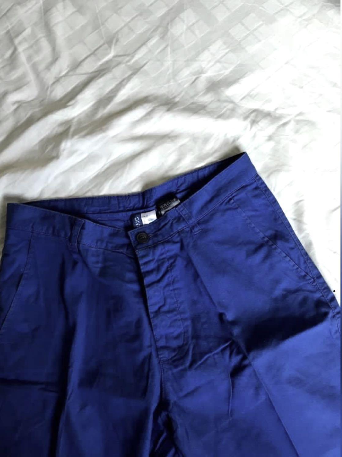 Mens blue khaki shorts Clearance