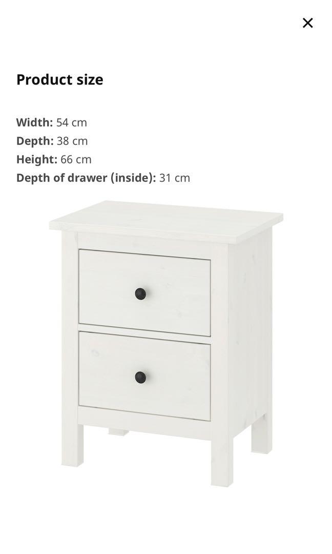 IKEA Hemnes nightstand, Furniture & Home Living, Furniture, Shelves