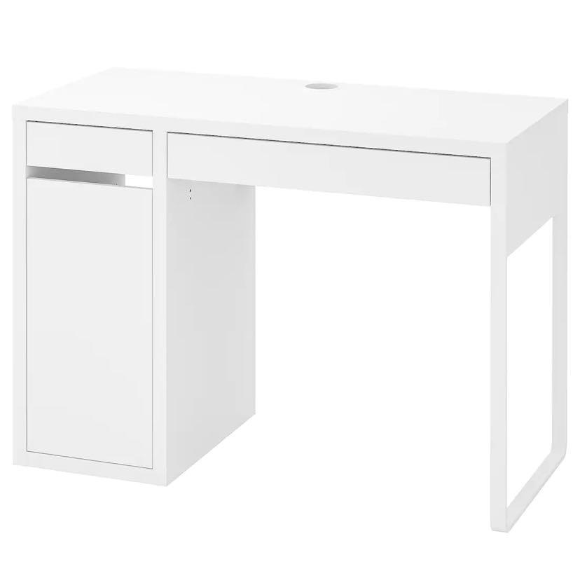 IKEA Micke Desk with shelving unit, Furniture & Home Living, Furniture