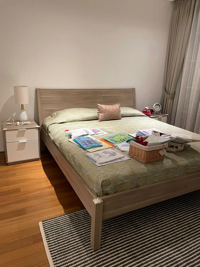Ikea nyvoll cheap king bed frame