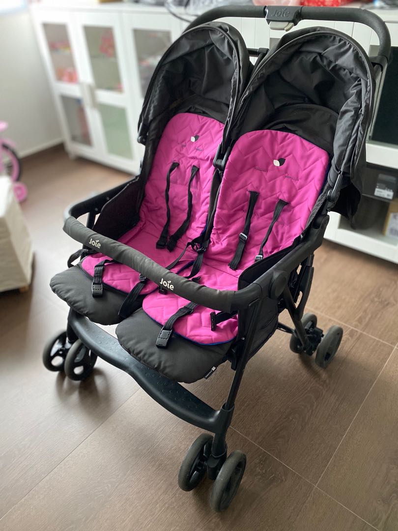 Joie aire twin stroller pink & blue colour pink & blue clearance