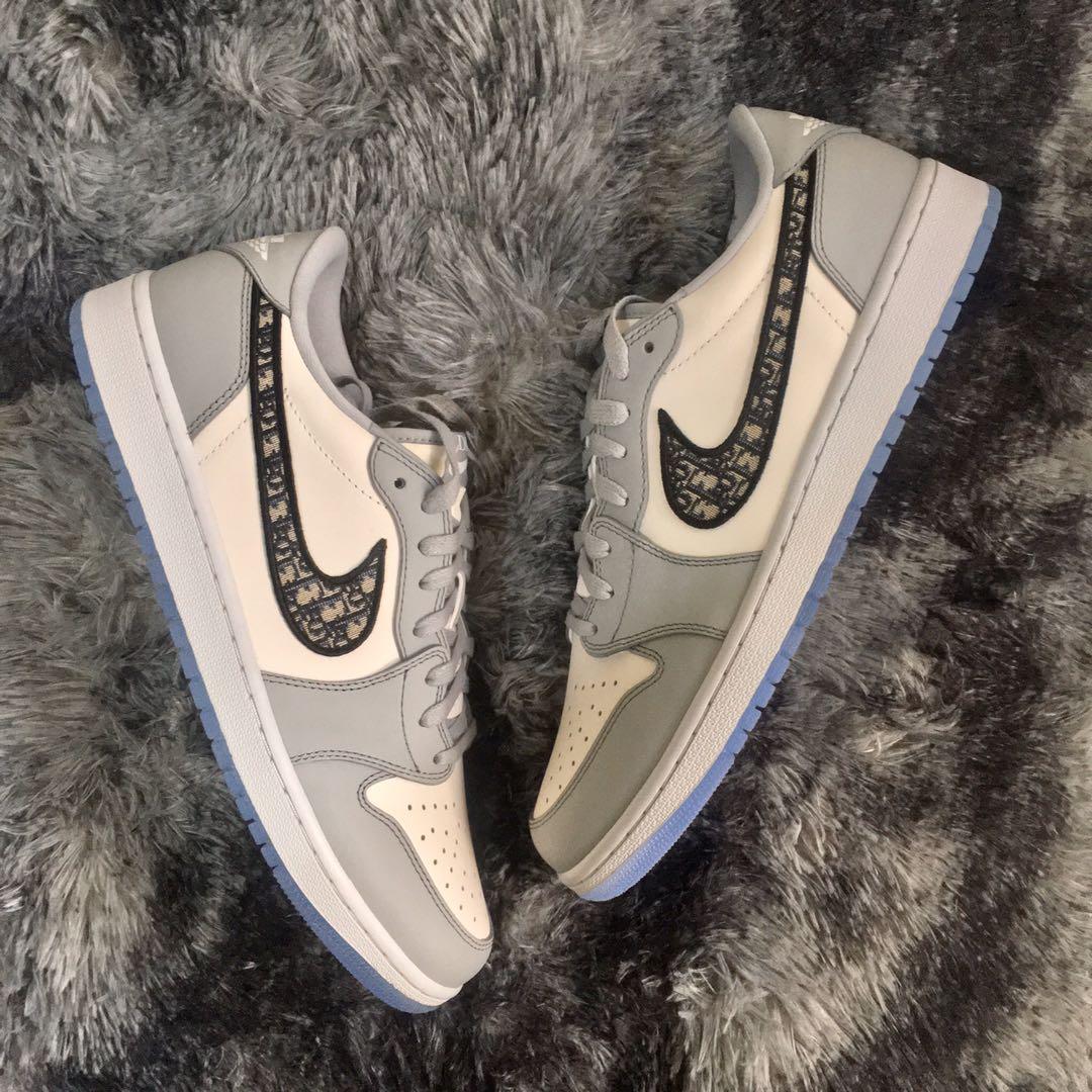 Jordan 1 Low Dior, Men's Fashion, Footwear, Sneakers on Carousell