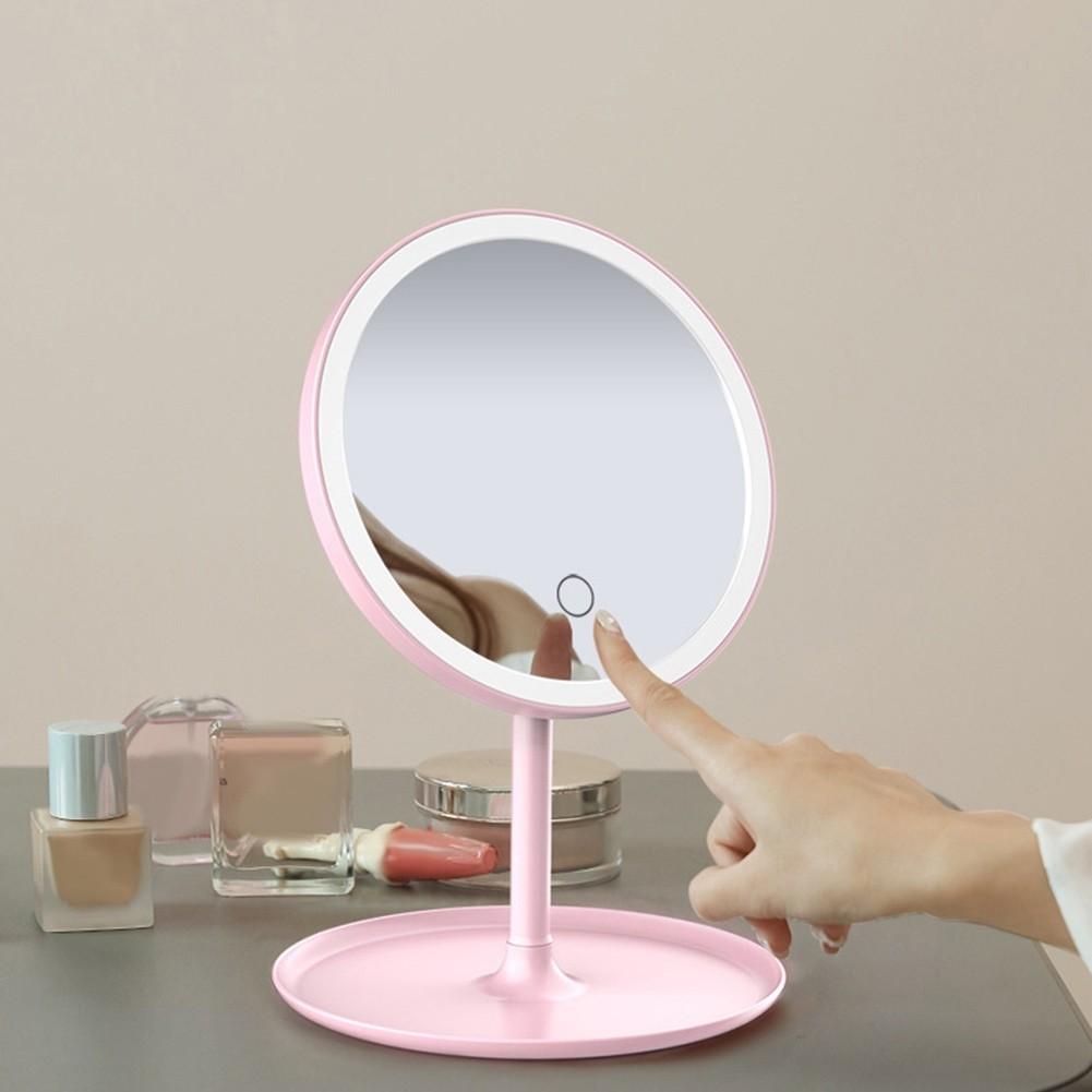 LED Makeup Vanity Mirror with Light (Category: Lighting) located in Manila. Submitted by acinad_ (Listing ID 1057823623, Image 2). Description: LED Makeup Vanity Mirror with Light Available colors: - Pink - White For shipping: - Grab Delivery - LalaMove - Angkas Message for inquiries!.
